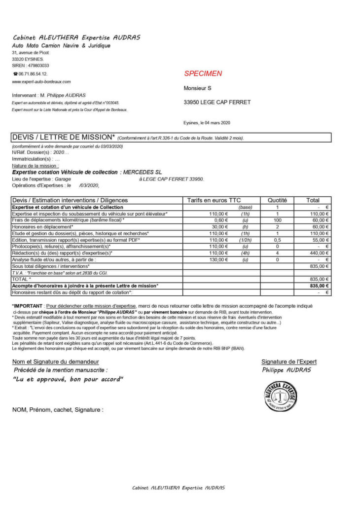 expert-auto-bordeaux-vrade-valeur-remplacement-dire-expert-devis-mission-cotation-collection